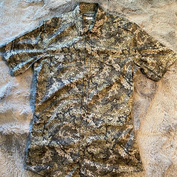 Dolce and Gabbana men's medium button up short sleeve - Picture 1 of 5